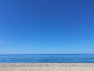 sea beach in monolithi , preveza perfecture greece summer tourist resort