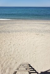 sea beach in monolithi , preveza perfecture greece summer tourist resort