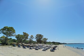 sea beach in monolithi , preveza perfecture greece summer tourist resort