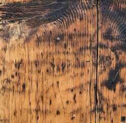 Photography of textured hardwood no people picture as a design of perfect simplicity of a death material with cruft black element, ugly dirty, cracked, rustic surface.