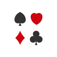 Game card symbols icon. Poker casino symbol. Sign gambling vector.