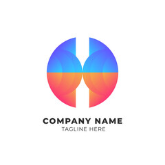 Modern H Letter Branding Identity logo design vector Template	