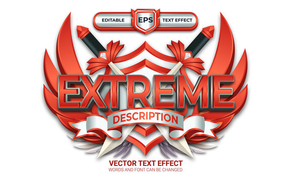 Extreme Badge with Editable Text Effect