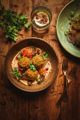 Falafel with tahini sauce