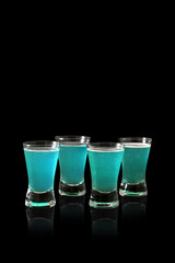 Four cocktail shots