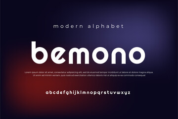 Minimal alphabet fonts. Modern, Typography, Technology, Elegant, Fashion, Designs, Sans Serif fonts. Vector illustration