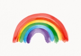 Rainbow watercolor background.LGBT  Pride month texture concept.