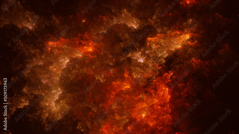 Canvas Prints magma nebula - science fiction background - gaming, scif-fi and space-related productions