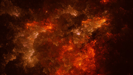 Fototapeta na wymiar Magma Nebula - Science Fiction background - Gaming, scif-fi and space-related productions
