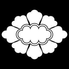 家紋です。鹿島牡丹といいます。