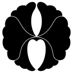 家紋です。乱れ牡丹といいます。