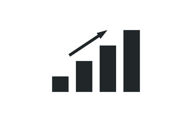 Graphic icon vector. Simple growth sign