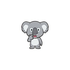 Cute Koala Cartoon Character Mascot Logo Illustration