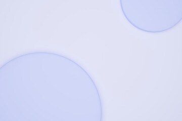3d background blue pastel color with two circle on matte plain like paper