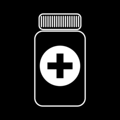 medicine bottle vitamin health doctor icon vector illustration