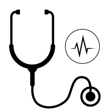 Vector Image Stethoscope Doctor Medical Device Illustrator Icon