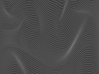 Relief black and white background with optical illusion of distortion.