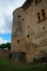 Fototapeta na wymiar Chateau in the country side of Lyon France during the dpring