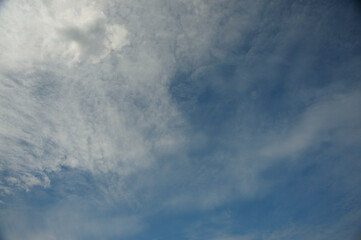 Blue sky with light clouds