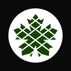 Maple leaf vector logo template design 