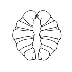 Croissant silhouette vector for your bakery illustration