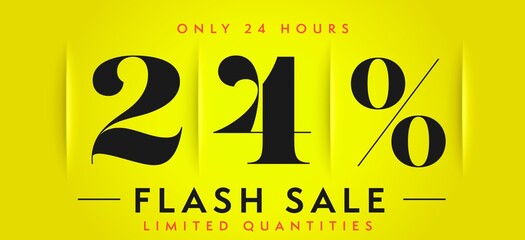 24 percent price clearance sale banner