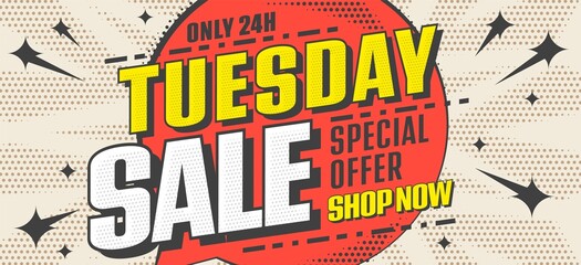 Tuesday sale banner promoting special offer