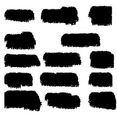set of black and white strokes