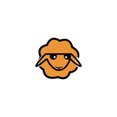 Black goat Logo design vector template for Negative space style. Pet house shop veterinary clinic Logotype icon concept