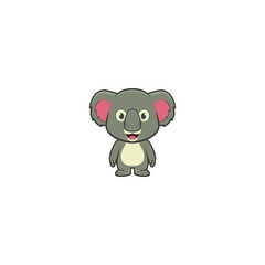 Naklejka premium Cute Koala Cartoon Character Mascot Logo Illustration