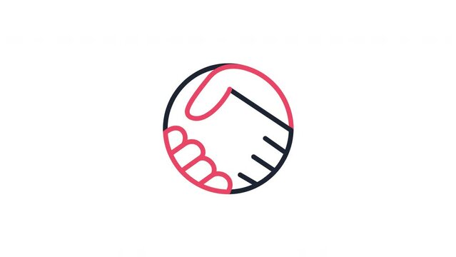 handshake icon animation