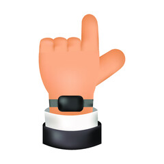 Realistic hand gesture icon