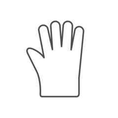 Obraz premium Disposable glove line outline icon
