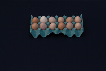Natural eggs from free-range hens
