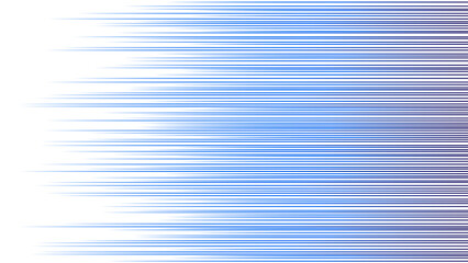 スピード感のある濃い青から透明になるやや太めの横に流れる効果線 - エフェクト･背景の素材