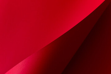 Red abstract folded paper background