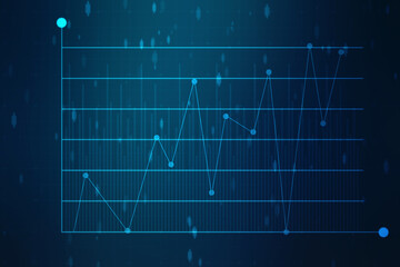 Business Growth graph on technology background, Futuristic raise arrow chart digital transformation abstract technology background. Big data and business growth currency stock and investment economy