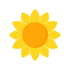 Cute Sun Flower Vector Icon Clipart For Decoration