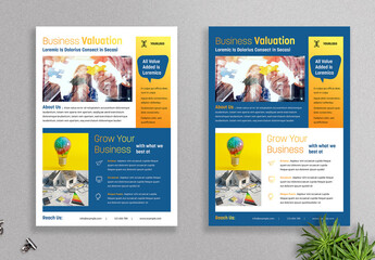 Corporate Flyer with Two Color Schemes