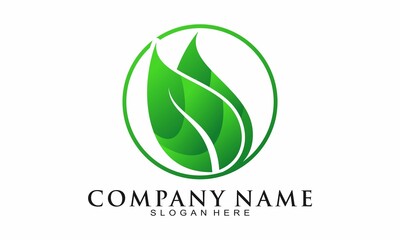 Luxury nature leaf symbol logo design