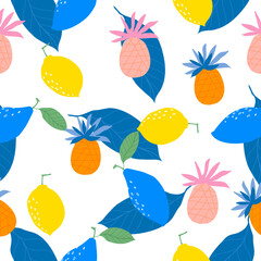 seamless pattern with fruits