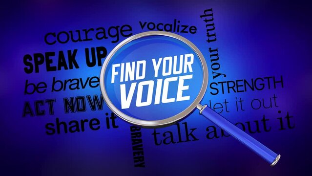 Find Your Voice Magnifying Glass Speak Up Free Speech 3d Animation