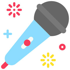 Microphone icon, Festa junina related vector