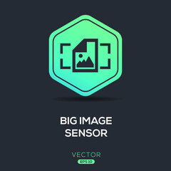 Creative (big image sensor) Icon, Vector sign.