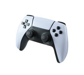 Futuristic gamepad isoalted on white. 3d rendering.