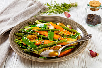 french Barigoule of summer vegetables in bowl