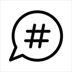 Hastag icon vector. Tag icon symbol illustration on white background