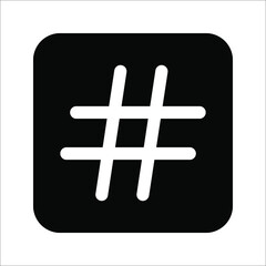 Hastag icon vector. Tag icon symbol illustration on white background