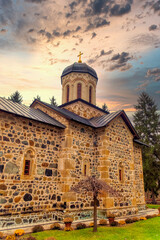 Fototapeta na wymiar Old Orthodox medieval monastery in Bosnia and Herzegovina. 