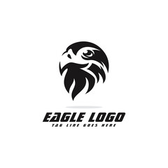creative simple eagle logo design, head hawk logo inspiration editable for your brand vector emblems icon template